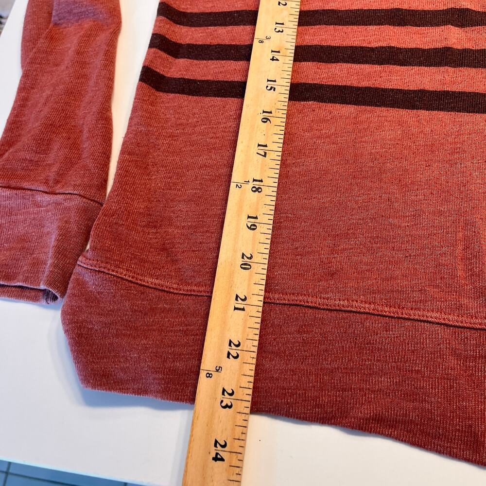 Sundry Red Striped Printed Long Sleeve Pullover Sweatshirt Size Small - Picture 7 of 7